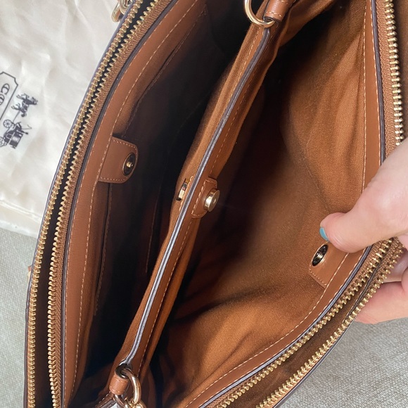 Brown Coach Handbag/Tote - Picture 8 of 10